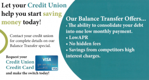 Let your credit union help start saving you money today with a credit union credit card